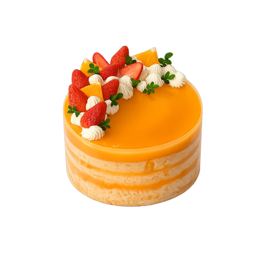 Torta 1 pound con frutta e crema