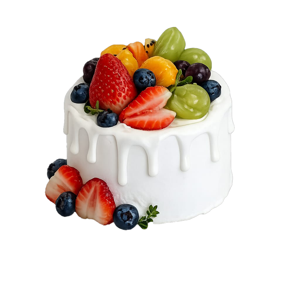 Torta 1/4 pound con frutta fresca